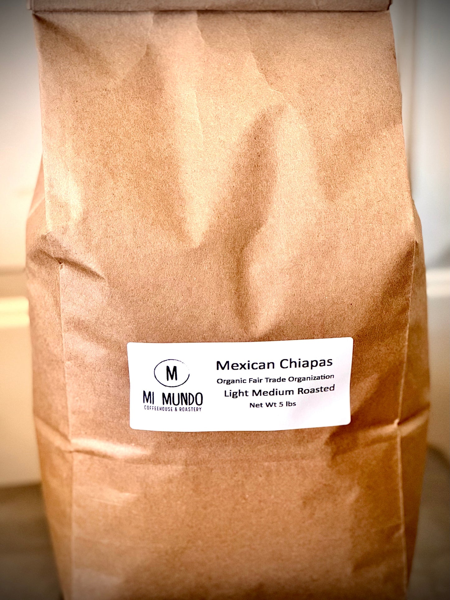 Organic Mexican Chiapas Light Roast Coffee Beans - 5 lbs