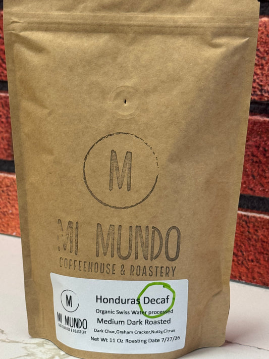 Organic Honduras DECAF Medium Roast Coffee Beans - 11 oz